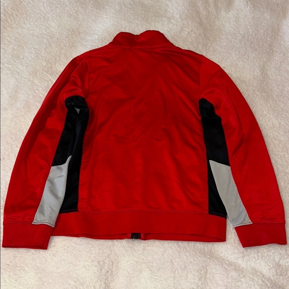Nike Red and Black Performance Jacket with High Collar - Picture 3 of 6